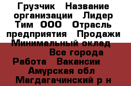 Грузчик › Название организации ­ Лидер Тим, ООО › Отрасль предприятия ­ Продажи › Минимальный оклад ­ 14 000 - Все города Работа » Вакансии   . Амурская обл.,Магдагачинский р-н